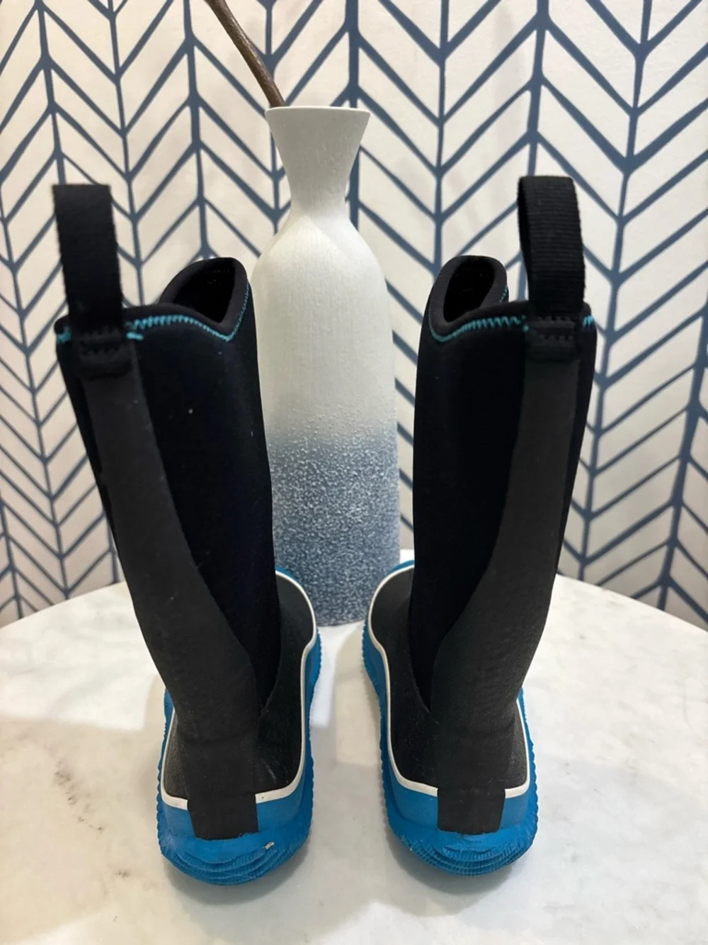 Muck Boots Kids' Black & Blue Waterproof Rain or Snow Boot